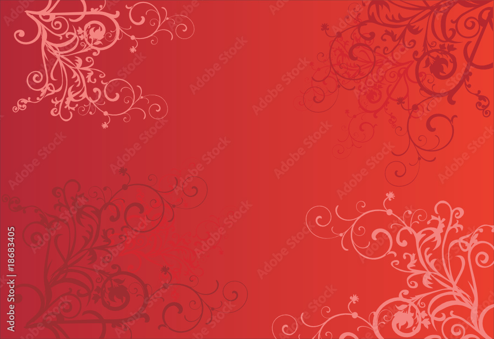 red abstract background with circles