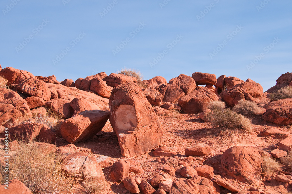 Red stones in the Valley of Fire