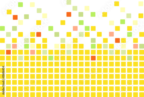 Simple mosaic tiles background in yellow color