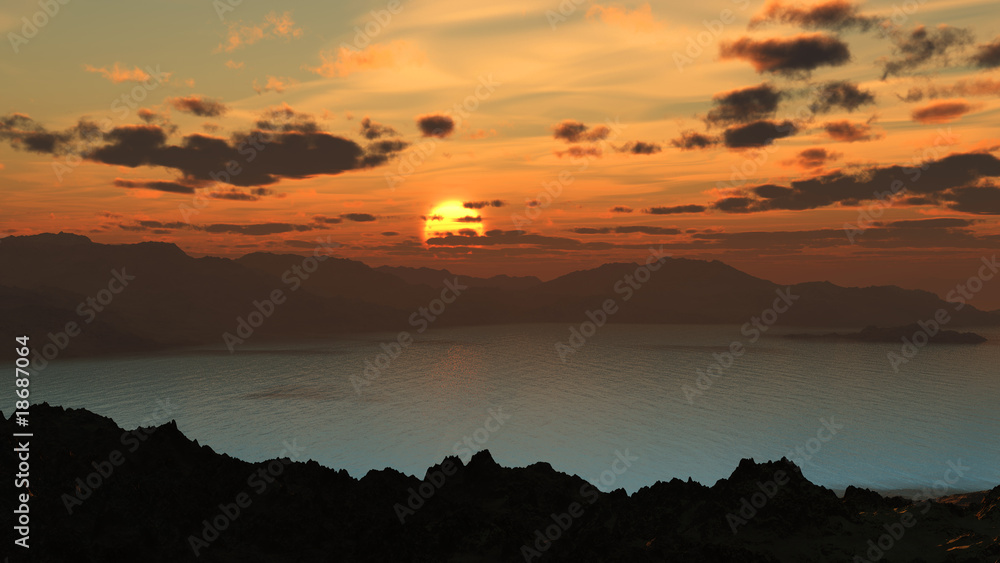 Die See im Abendlicht Die See im Abendlicht