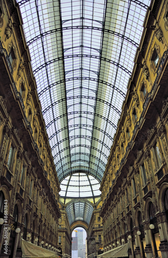 Italy, Milan building interior detail.