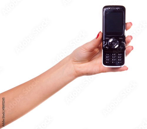 Wallpaper Mural Woman hand and mobile phone. Torontodigital.ca