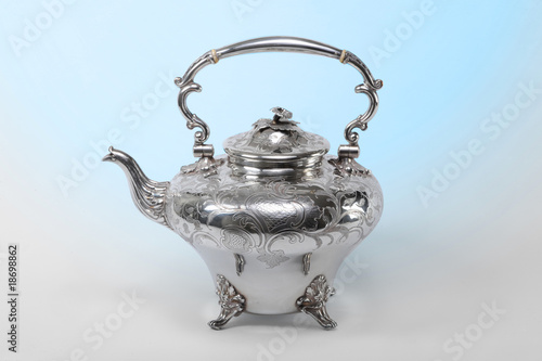 Antique  English Silver Teapot photo