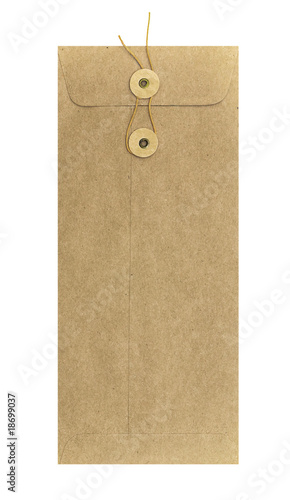 Brown envelope with string tie