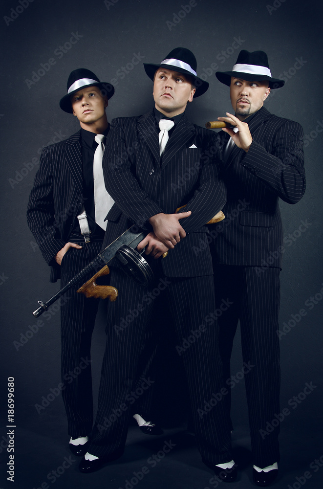 Three gangsters. Gangster gang Photos