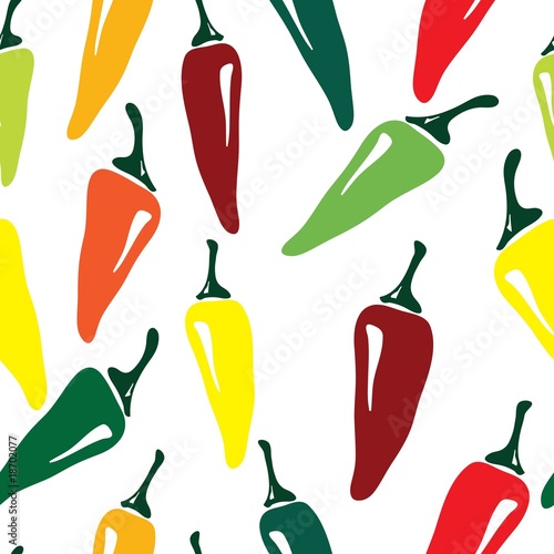 Canvas Print Seamless Chili Pepper wallpaper