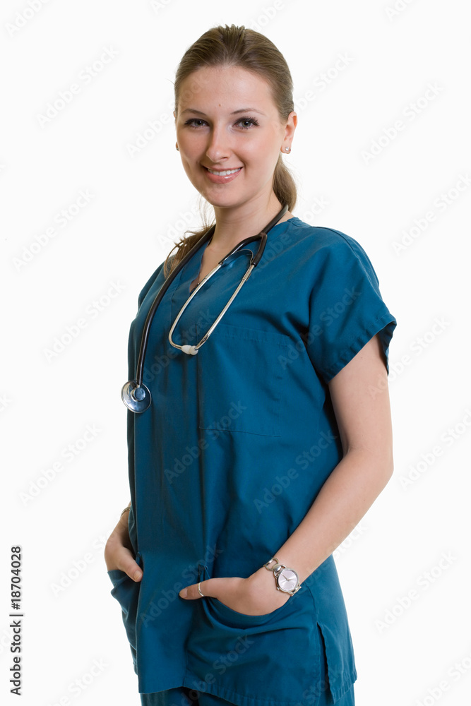 Young attractive caucasian blonde healthcare worker Young attractive caucasian blonde healthcare worker