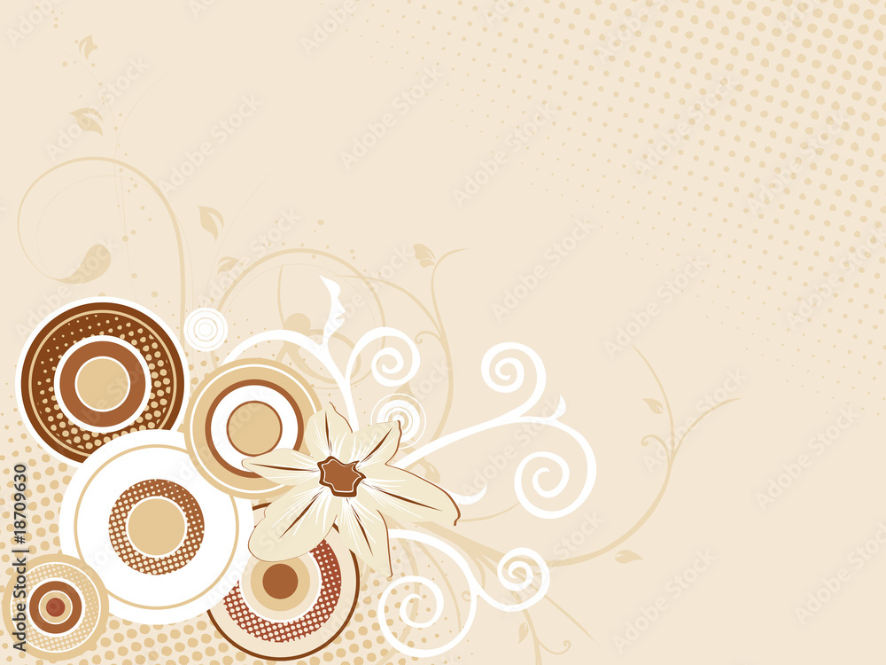 dotted background with floral dotted background with floral