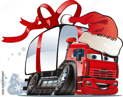 Vector Christmas delivery / cargo truck