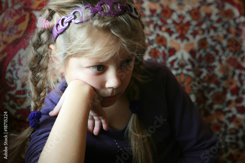 Obraz na plátně Dissatisfied girl