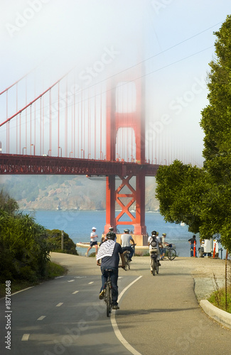 Photography Bicycle path near the Golden Gate Bridge, San Francisco