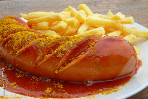 Photography Currywurst mit Pommes