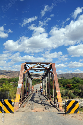 Metal Bridge In Cajabamba, Peru