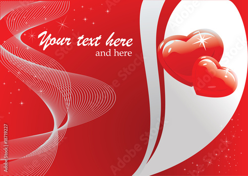 Red heart background vector