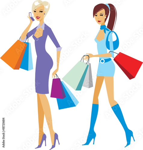 Shopping girls
