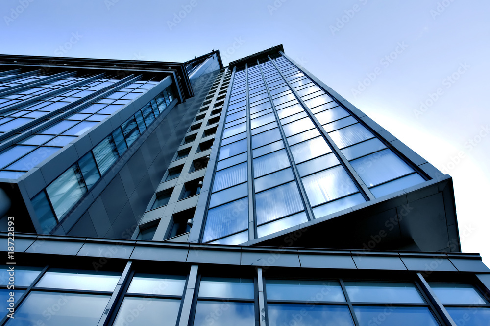 Obraz premium modern business skyscraper, perspective view