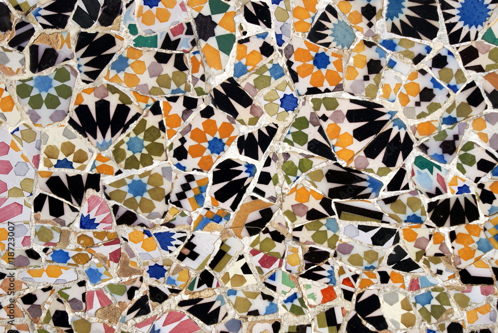 Fototapeta premium Mosaik im Park Güell, Barcelona