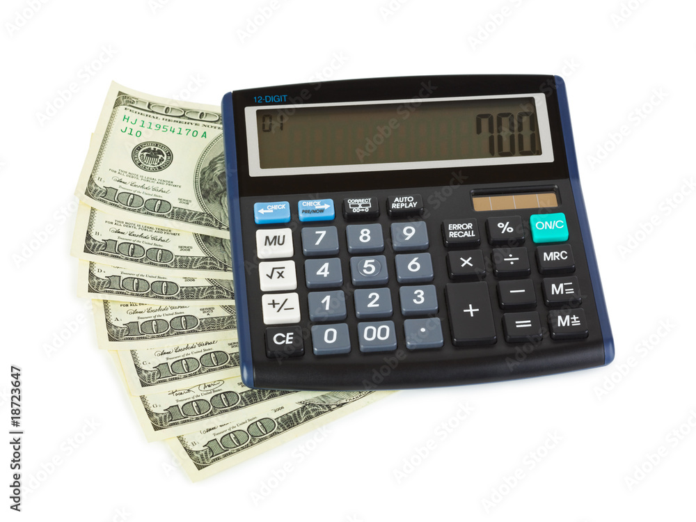 Calculator and money Calculator and money