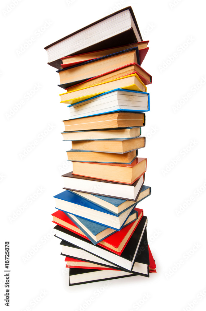 Stack of books isolated on the white Stack of books isolated on the white