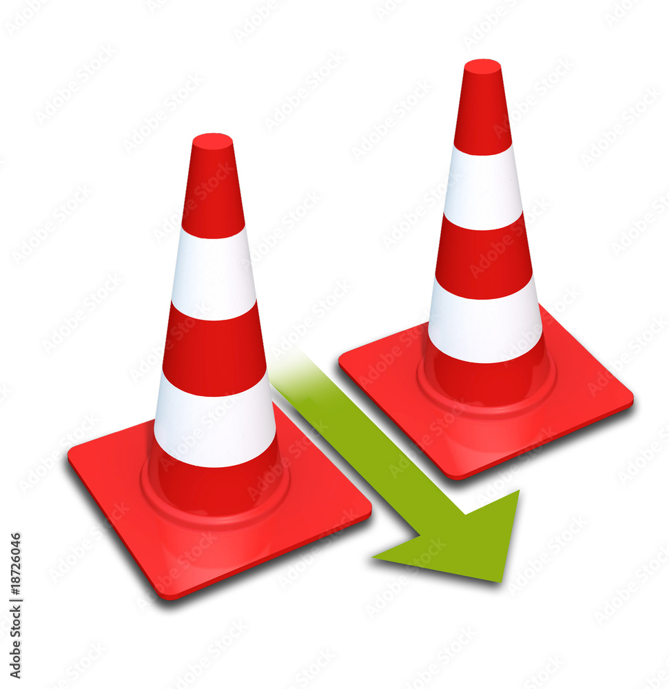 Traffic cones. Isolated on a white background. Traffic cones. Isolated on a white background.