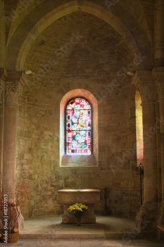 baptisterium of st. peter gothic church in Paris - Montmartre photo