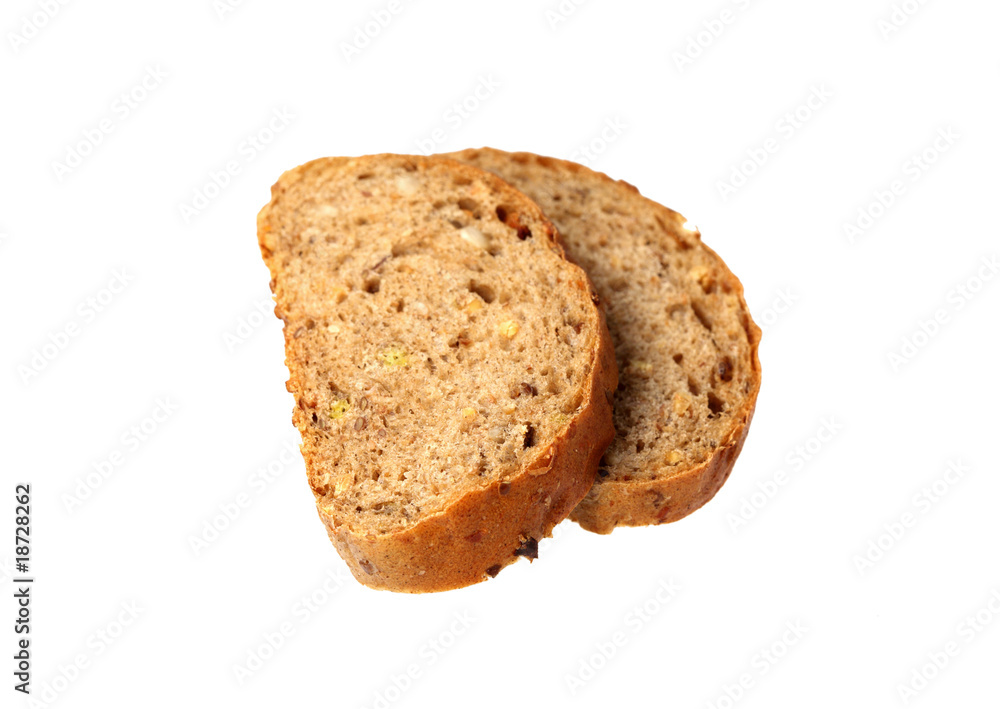 Two pieces of the Borodino bread Two pieces of the Borodino bread