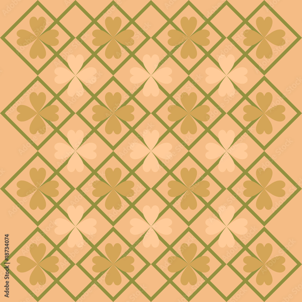 Naklejka premium background with checks and flowers