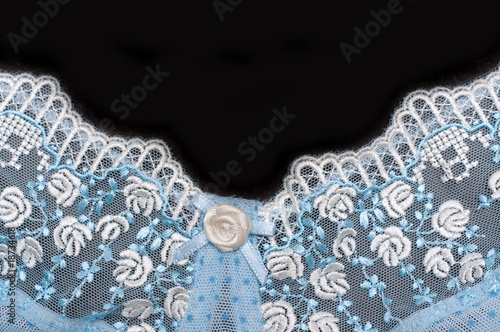Lace decorated by pattern and decorative rose