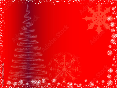 christmas tree with snowflakes