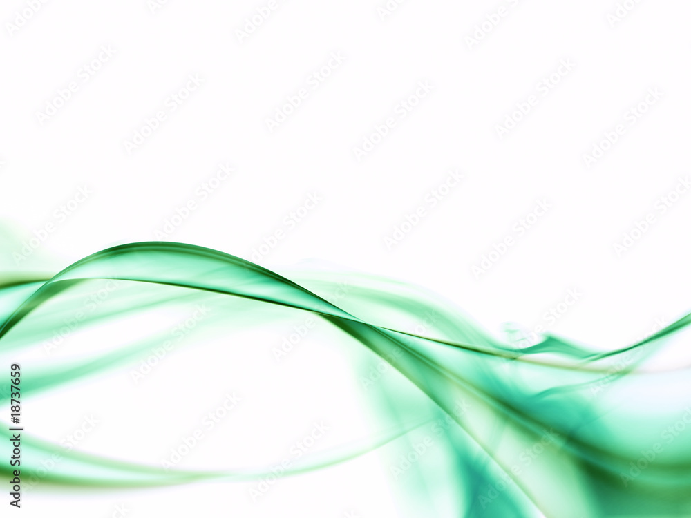 Naklejka premium Fale i zielony dym