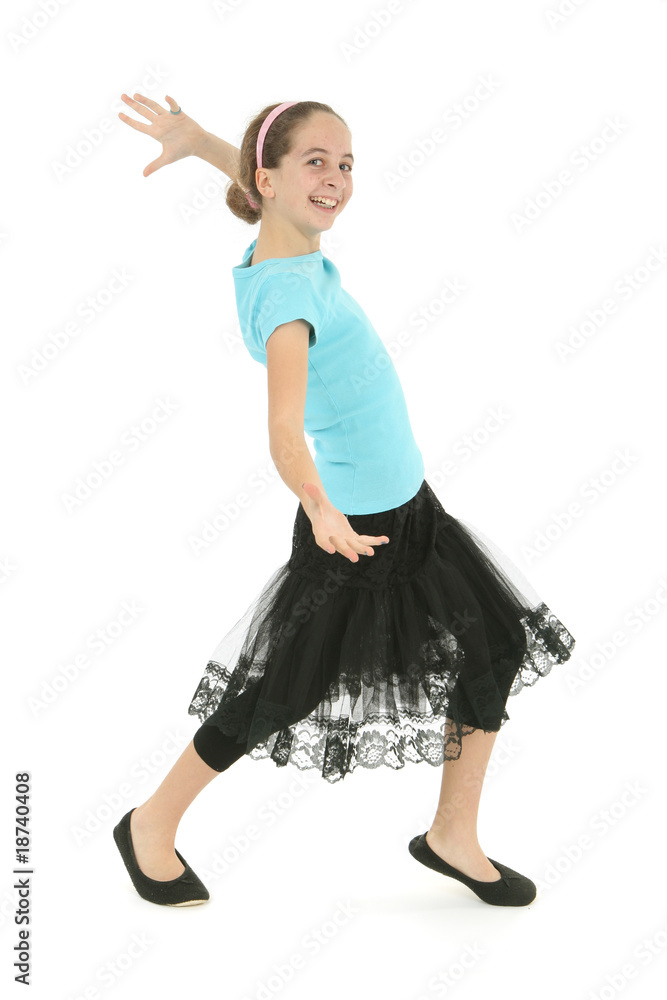 Naklejka premium Jeune danseuse en mouvement