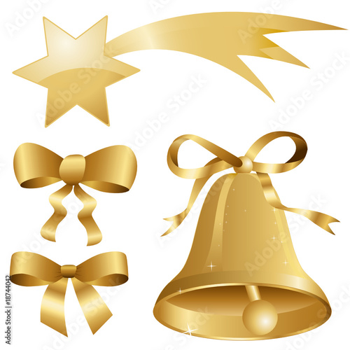 goldene Weihnachtsdekoration