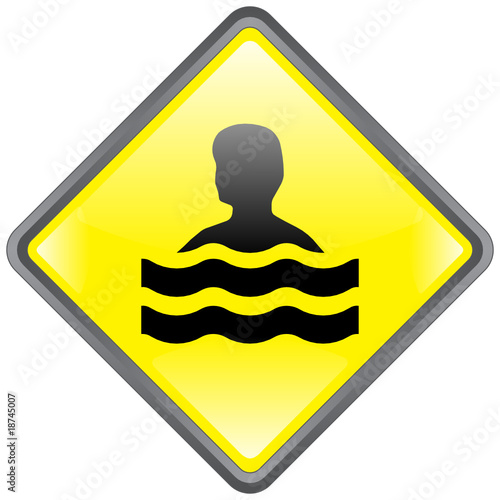 Panneau "Baignade - Natation - Thalassothérapie" (vecteur)
