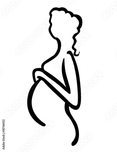 Pregnant women silhouette