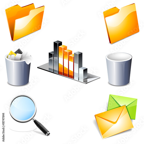 3D webicon set 02. Vector