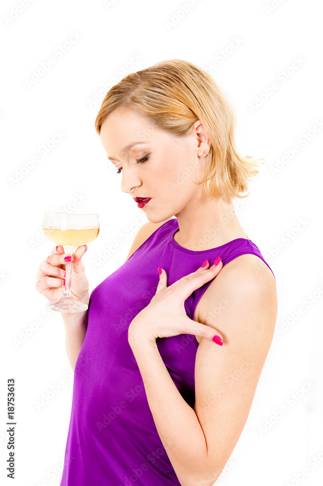 Young sexy woman with champagne glass celebrating Young sexy woman with champagne glass celebrating