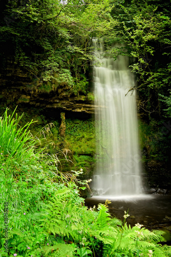 waterfall with green treees Co Sligo Ireland