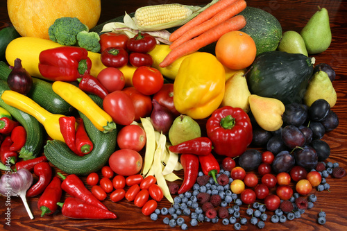 Fruits and vegetables.