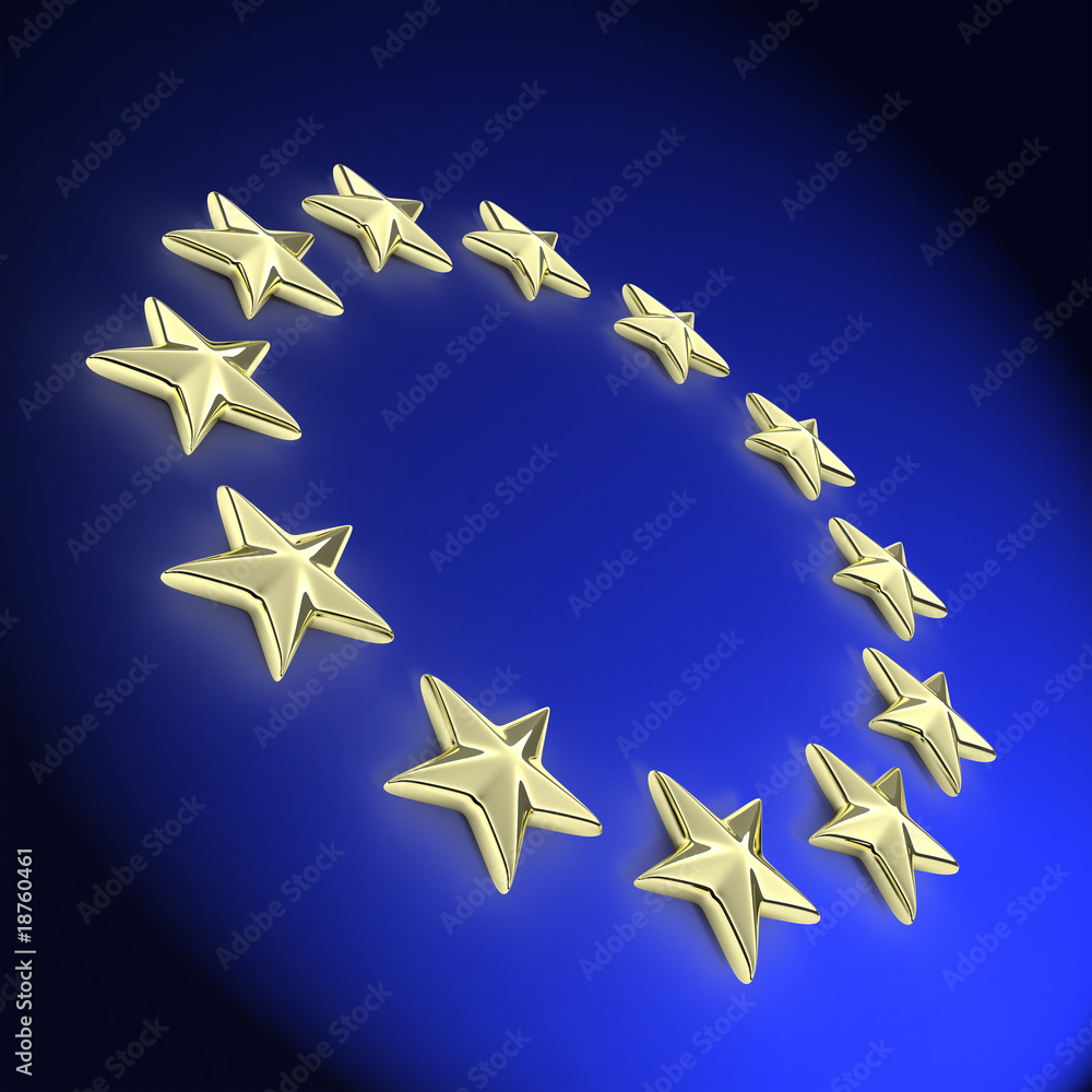 Golden european 3d stars Golden european 3d stars