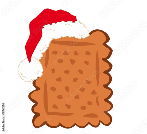 Shortbread with Santa Claus hat