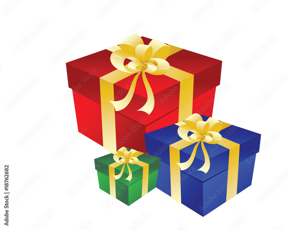 Gift three box with bow Gift three box with bow
