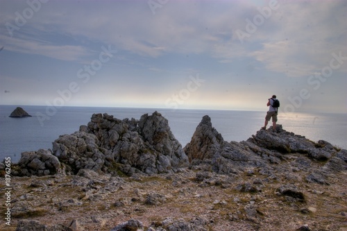 rocks near coastline in brittany