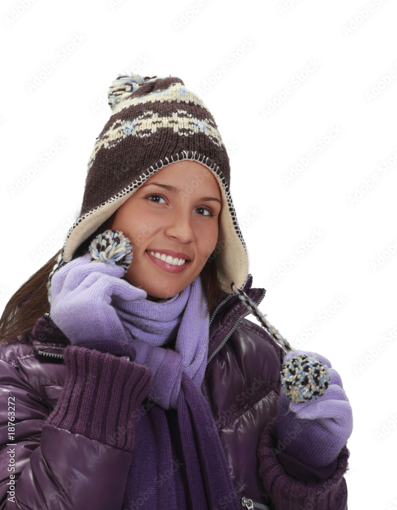Winter portrait of a woman Winter portrait of a woman