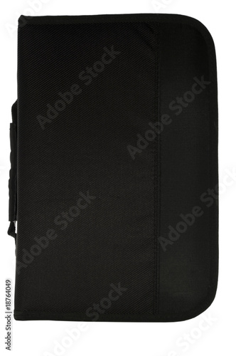 Black CD/DVD case on white with clipping path