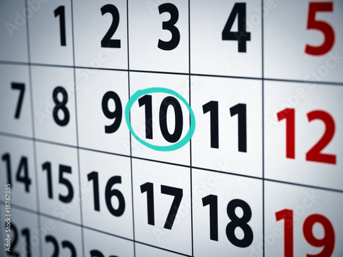 Date on the 10th