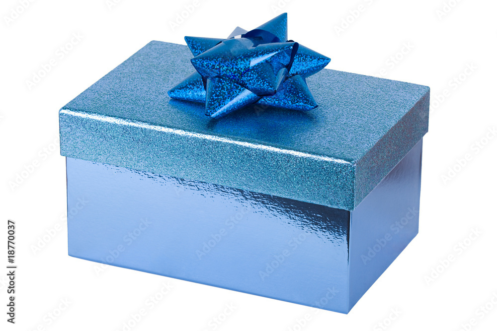 Fotografie Christmas present isolated on white.