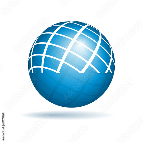 Bleu striped globe