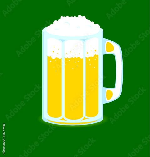 Beer mug. Vector.