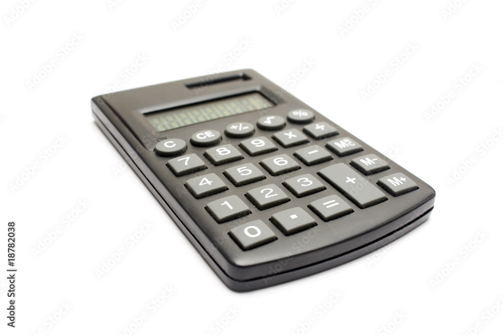 One isolated calculator in a white background One isolated calculator in a white background
