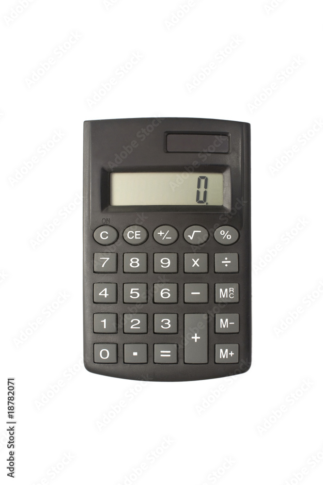 One isolated calculator in a white background One isolated calculator in a white background